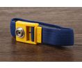 ESD Grounding Wrist Strap, Blue / Yellow, 10 mm Stud